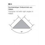 6mm x 500mm Clear Acrylic TRIANGLE Right-Angle Bar