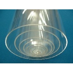 (130/122) 130mm x 4mm x 500mm Clear Acrylic Tube (EXTRUDED) 