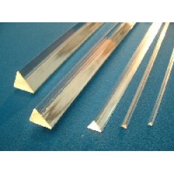 10x10x10mm x 2000mm Clear Acrylic TRIANGLE Equilateral Bar